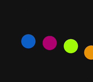 two animated circles